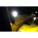 Window frame holder with LED headlights for Defender
