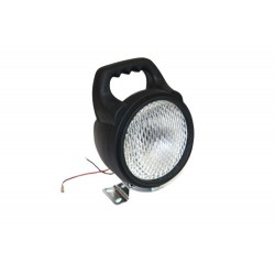 Round adjustable switchable work lamp with polycarbonate lens