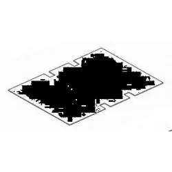 Moquette noire de plancher de coffre pour DEFENDER 90 TD4 4 places