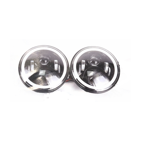 7" round LED headlights - black