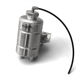 High capacity power steering reservoir with internal baffles