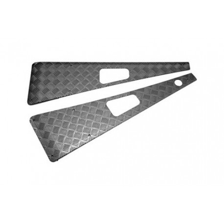 Black chequer plate wing tops LH aerial hole Pre 2007 Defenders