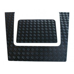 plaque de protection capot - aluminium - finition noir satin - defender 90/110/130 td4
