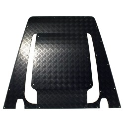 Bonnet Centre Chequer Plate in Black - For Defender td4