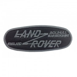 LAND ROVER SOLIHULL embroidered badge - grey/silver