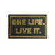 Ecusson One Life Live It - vert et or