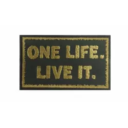 Ecusson One Life Live It - vert et or