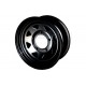 black 8 spoke 7x16 steel road wheel - defender - discovery - range rover classic