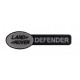 LAND ROVER DEFENDER embroidered badge - silver/green