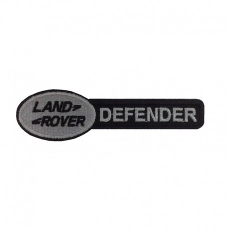 LAND ROVER DEFENDER embroidered badge - silver/green