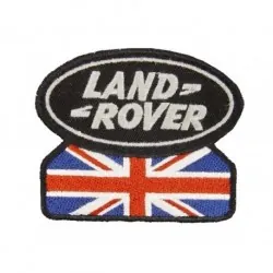 Ecusson LAND ROVER et drapeau anglais - Noir et argent