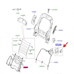 lever - seat adjuster - range rover evoque - LH
