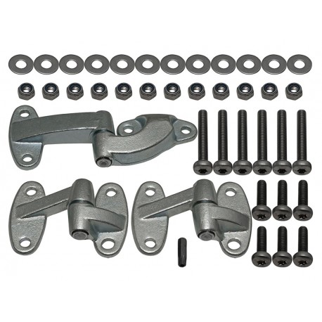 Defender Puma Rear End Door Hinge Kit - Stainless Steel Fixings