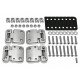 kit charnieres portes avant - inox poli - defender/series 3 - lot de 4