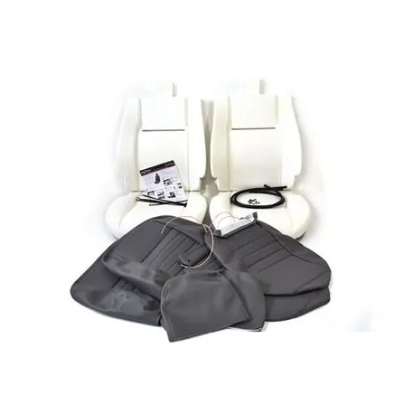 Dark grey vinyl seat trim cover kit - front - DEFENDER