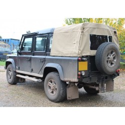 Bâche sans fenêtres couleur sable pour DEFENDER 110 TD5 CREW CAB