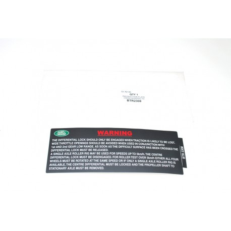 Sticker for Fuse cover box Defender - oem