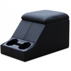 cubby box premium - vinyl noir - surpiqures noires - defender/series