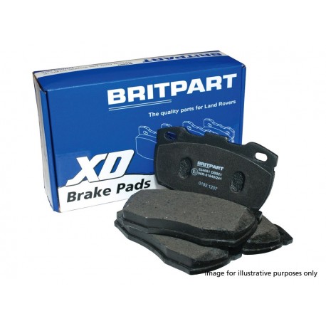 britpart xd front brake pad set - defender 110/130