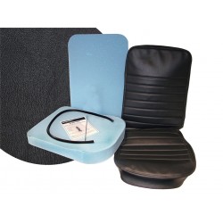 DEFENDER black vinyl - outer - centre seat - re-trim kit