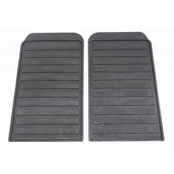 Floor Mat - Rear - Rubber - Black - Defender 110 - pair