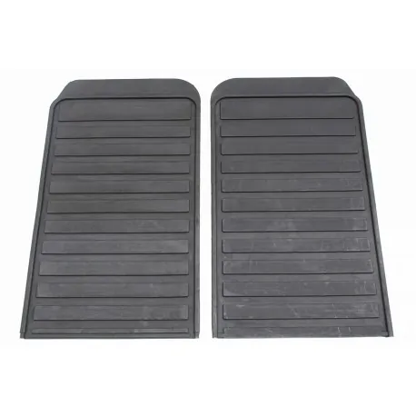Floor Mat - Rear - Rubber - Black - Defender 110 - pair