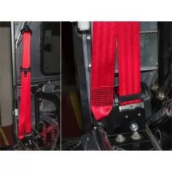 Seat Belt - Red - RH - Front - Defender Truck Cab