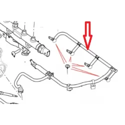 DEFENDER 2.2 TD4 PUMA leak off pipe assembly for fuel - GENUINE