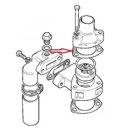 Joint pour thermostat 74ºc 2L 1/4 essence ou diesel pour serie 3 - 3 Paliers