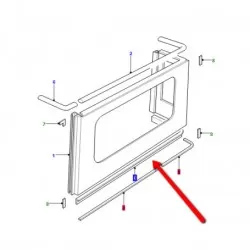 lower seal - tub to upper rear body - rh - hard top - defender 110 - oem