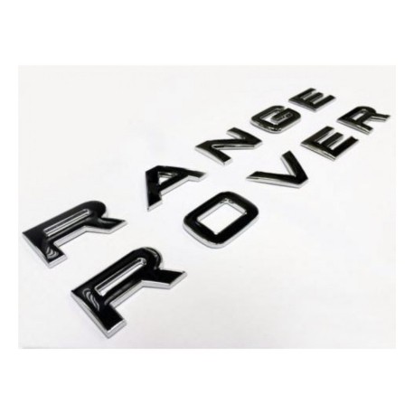 Lettres adhésives noires et chromées RANGE ROVER