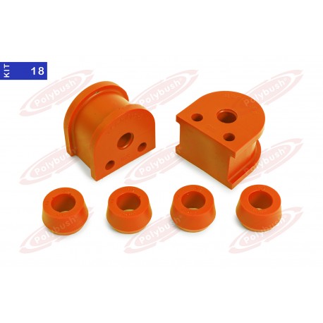 KIT 18 Dynamic orange silents blocs rear anti roll bar Bush kit - Polybush