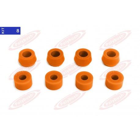 KIT 8 Dynamic Orange amortisseurs arrière Range Rover 1970 à 1994, series 1, 2, 3 et 3LWB - Polybush