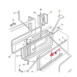DEFENDER sliding glass clear - GENUINE