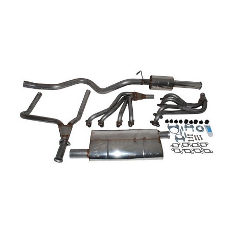 stainless steel sports exhaust system with tubular manifold
