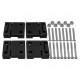 DEFENDER/SERIES aluminium 2nd row door hinges - Black