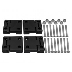 Kit de 4 charnières noires anodisées pour portes arrière - defender/series 3