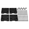 DEFENDER/SERIES aluminium 2nd row door hinges - Black