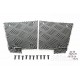 rear corner chequer plate kit - black - 3mm - defender 90