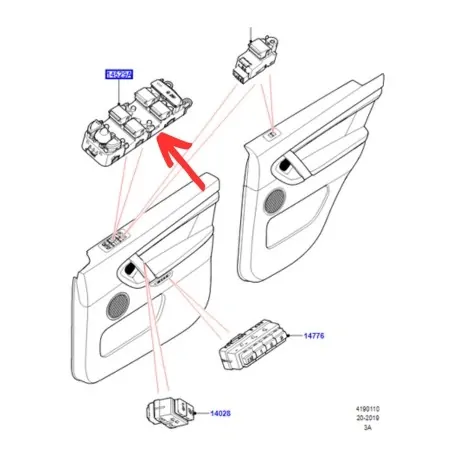 Door Window Lock-Out Switch - discovery sport - genuine