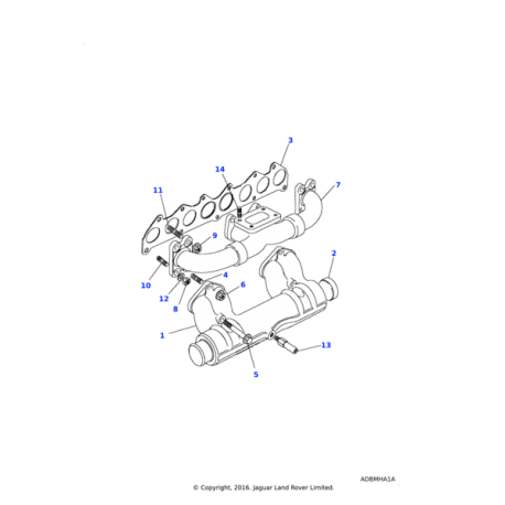 Land Rover Joint Collecteur Admission /Échappement Defender 90, 110, 130, Discovery 1, Range Classic - GENUINE