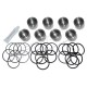 Kit 8 pistons inox avec joints pour Defender /RRc/discovery1