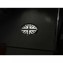 BADGE OVALE DE L'UNION JACK - Black & Chrome
