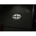Black And Chrome Union Jack Oval Badge