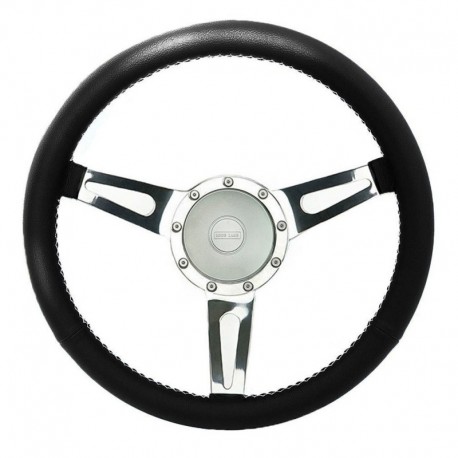 "Exmoor Williams" White stitch steering wheel 15 inches