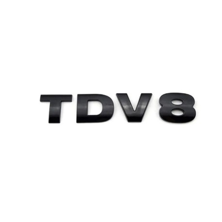 Black TDV8 tailgate lettering