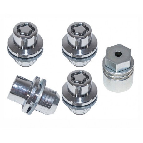 Kit 4 ecrous antivol avec clé pour DISCOVERY 3 et 4 et RRS