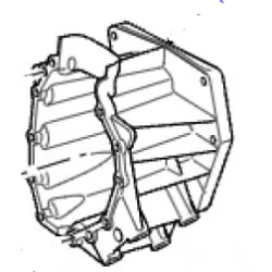 Carter alu d'entretoise de boite de vitesse defender TD4