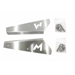 STAINLESS STEEL MUDFLAP BRACKETS FRONT BLACK 90/110/130