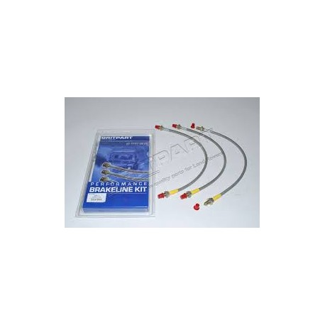 Kit 3 flexibles de frein aviation LR88 Series3 +40mm metrique à partir de 1980